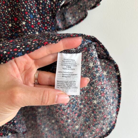 Madewell Studio Ruffle-Hem Top in Starry Night - Picture 6 of 9